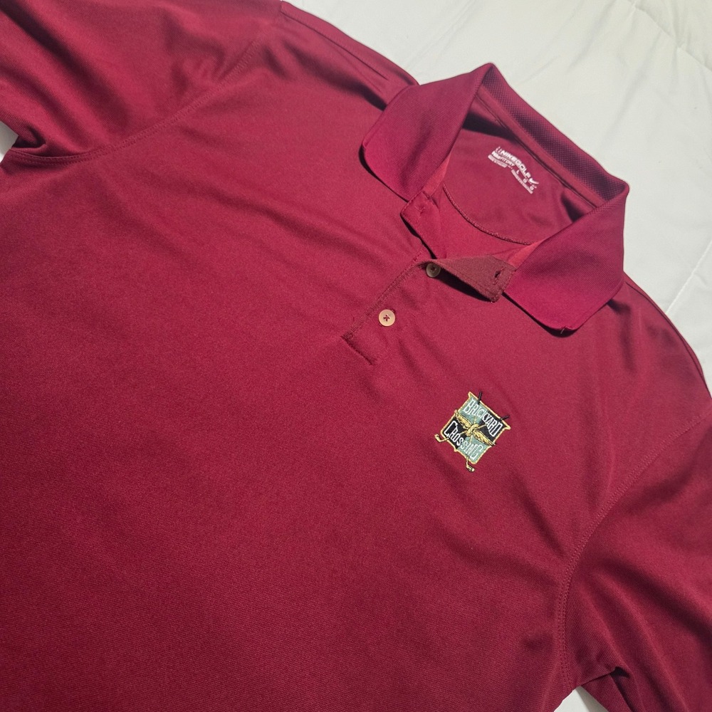 Nike Golf Fit Dry Polo Shirt Mens Large Maroon Brickyard Crossing Indianapolis